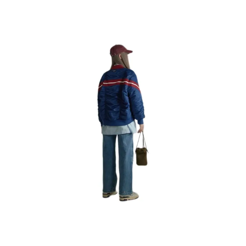 NO ONE ELSE Puffer Jacket Unisex Navy Blue-1