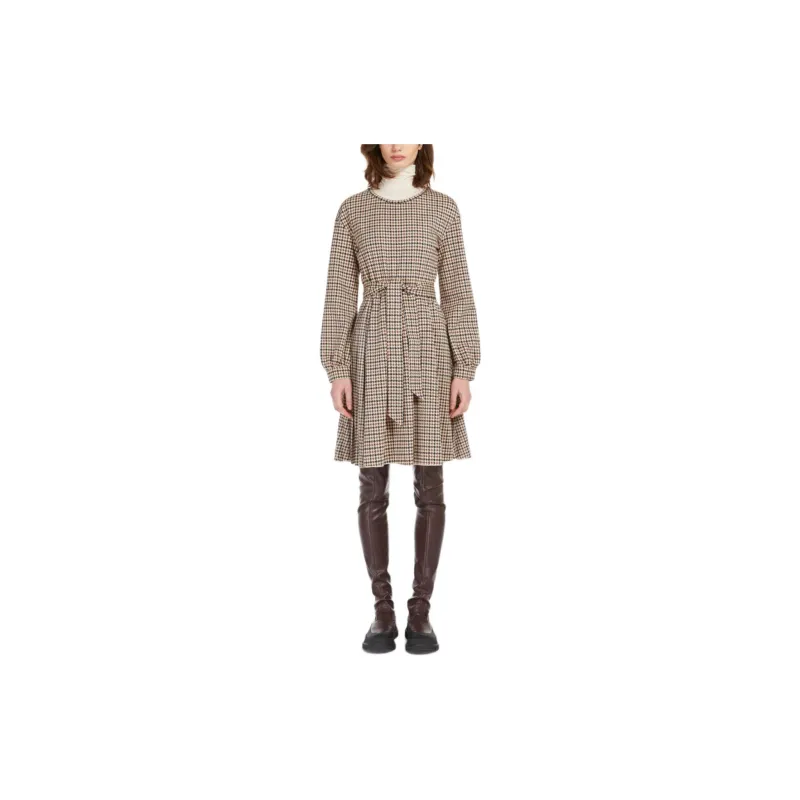 WEEKEND MaxMara Vetta Collection Long Sleeved Dresses Women's Camel-1