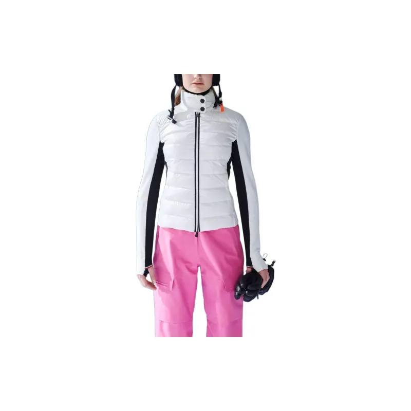 Moncler Padded Fleece Cardigan Down Jacket Women's White-1