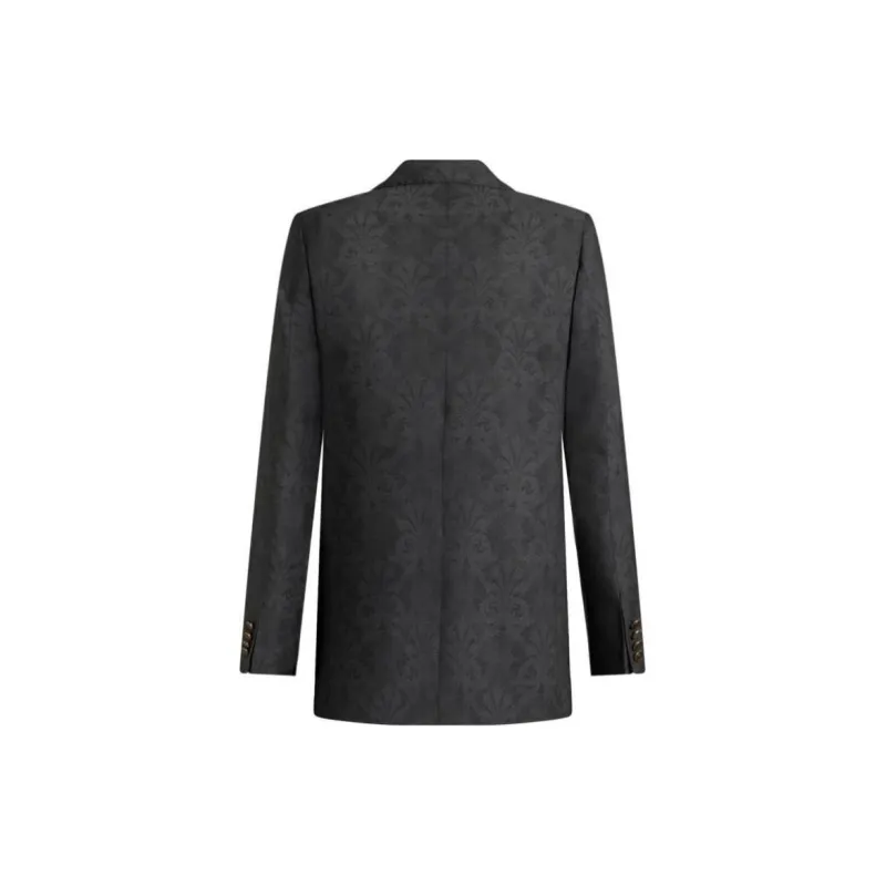 ETRO Pattern Jacquard Single Breasted Tailored Blazer-1