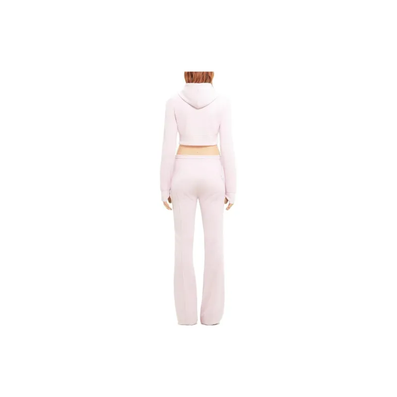 COURREGES Tracksuit Interlock Cropped Jacket 'Powder Pink'-3