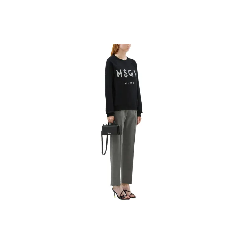 MSGM Logo Printed Crewneck Sweatshirt-3