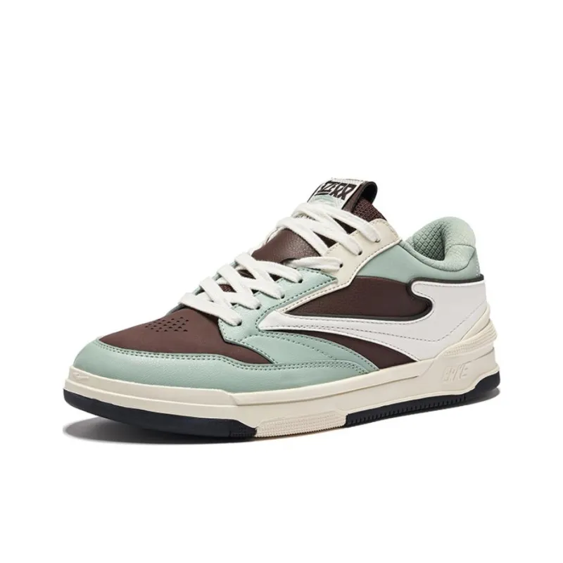 Erke Single No Pair Anti-Slip Wear-Resistant Low-Top Skateboard Shoes Men's Coffee Jade Green-2