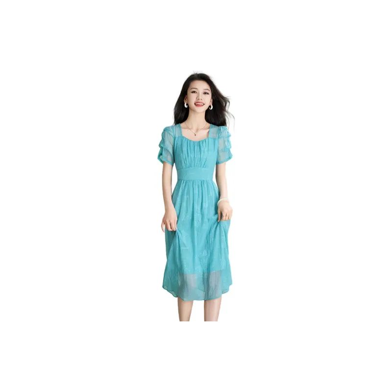 Mylan Short Sleeved Dresses Women's Evergreen-3