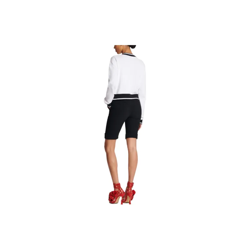 BALMAIN Logo embroidered Crew neck Jumper-2