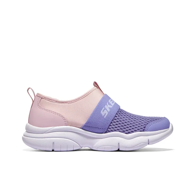 Skechers Kids Slip Resistant Cushioning Low Top Kids' Running Shoes Pink Purple Teenagers-1