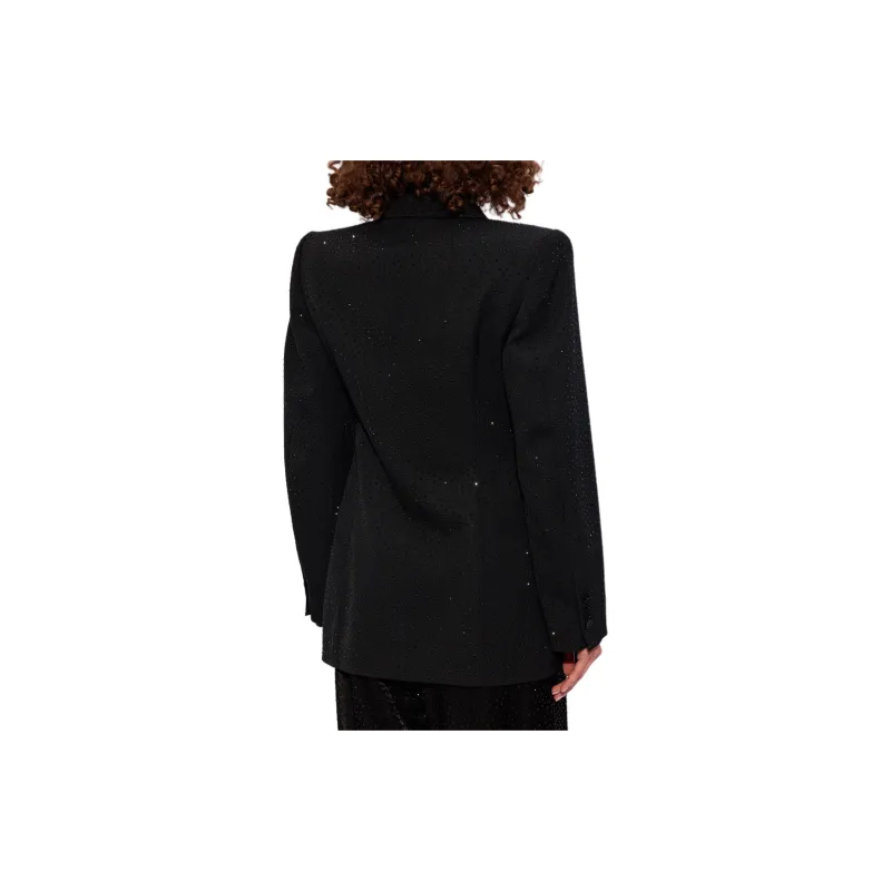 Balenciaga Double breasted Rhinestone embellished Blazer-3