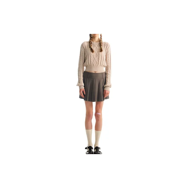 Kirsh FW23 Casual Short Skirts Women's Brown-2