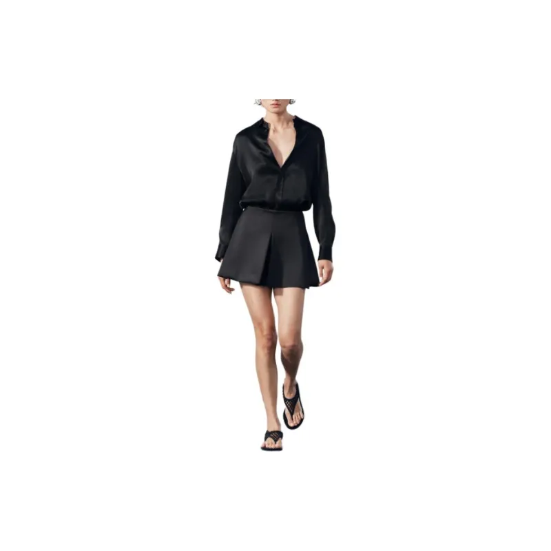 ZARA Casual Short Skirts Women's Black-2