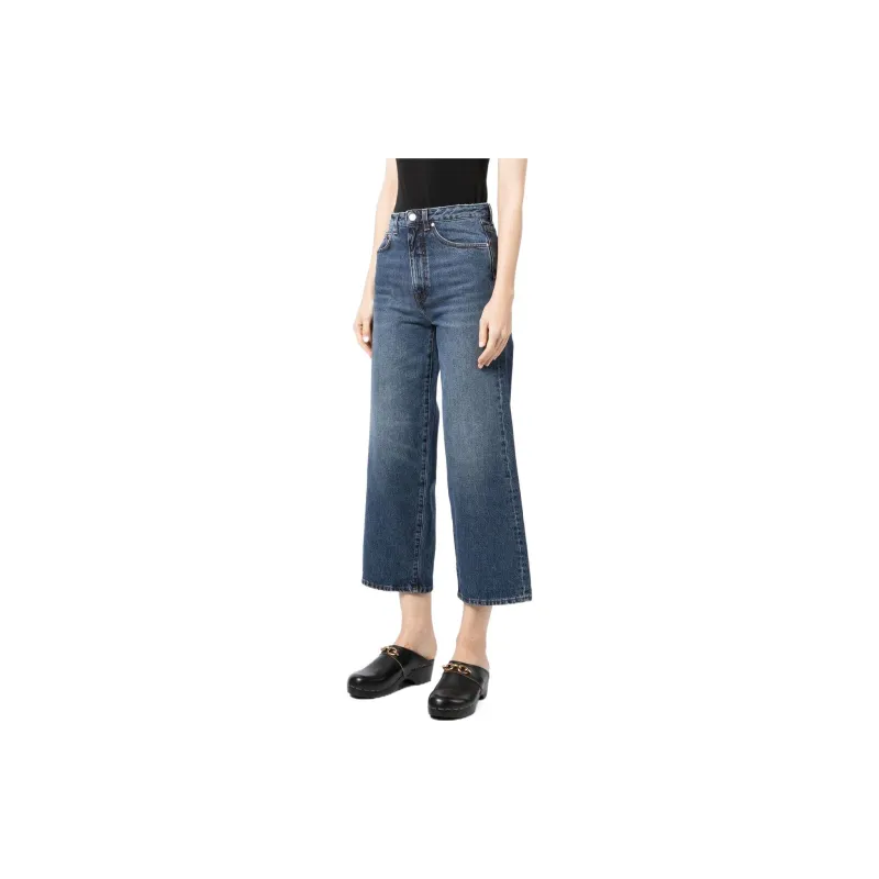 TOTEME Cropped Wide Leg Jeans-3
