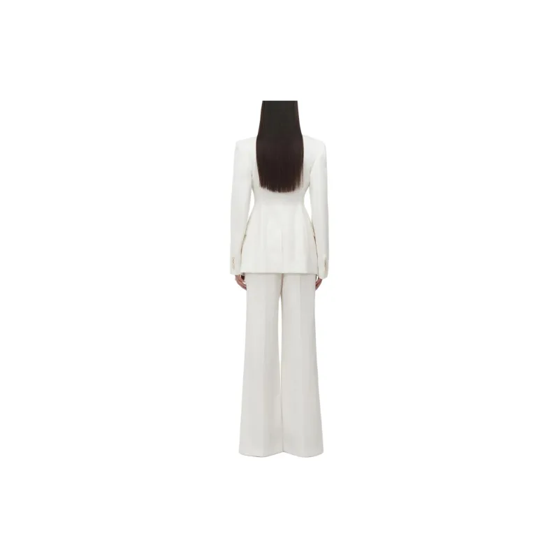 Alexander McQueen High Waist Wide Leg Trousers-2