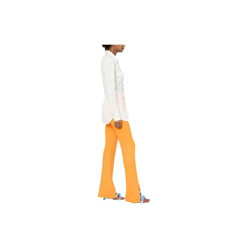 NANUSHKA Slit Cuff Ribbed Trousers-4