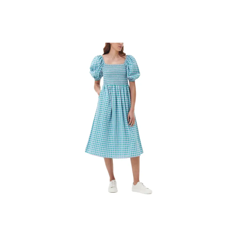 BARBOUR Geranium Midi Dress Short-Sleeved Dresses Women's Blue-3