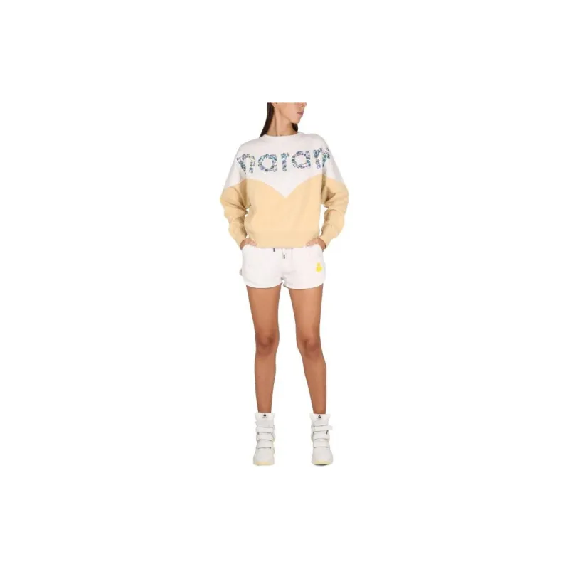 ISABEL MARANT Logo Printed Drawstring Shorts-1