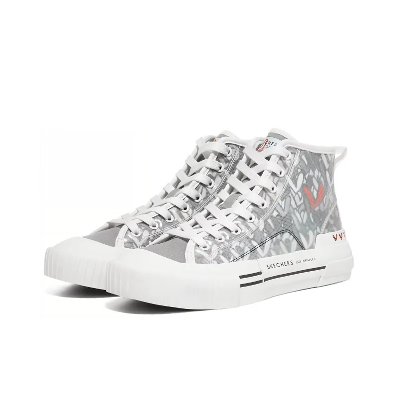 Skechers New Moon 'White Gray Pink' Women's-2