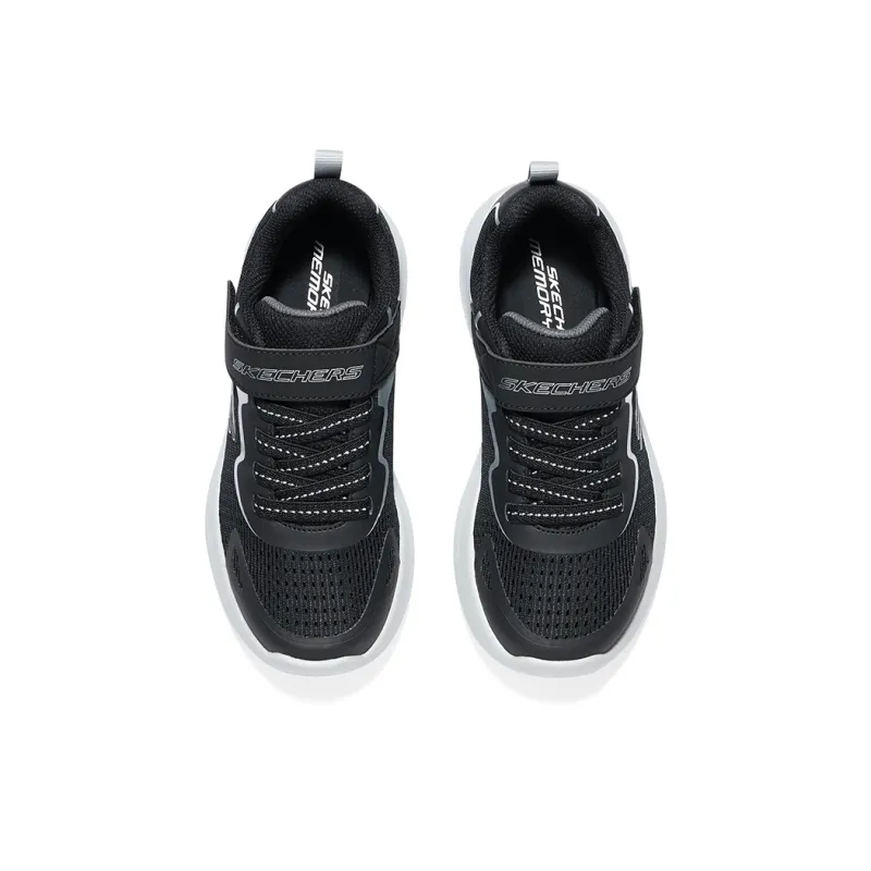 Skechers Cushioning Low Top Kids' Running Shoes Black Silver Teenagers-3