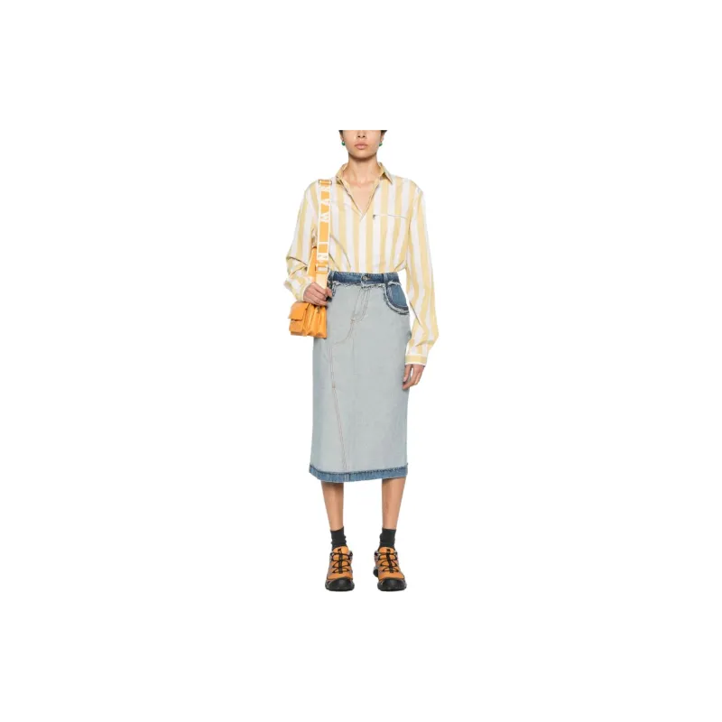 MARNI Inside out Denim Midi Skirt-2