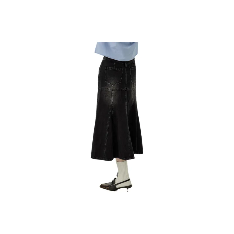 Omont Denim Long Skirts Women's-2