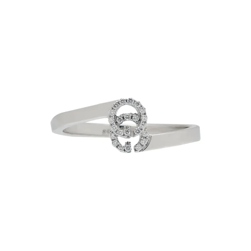 GUCCI 18K White Gold Rings Women's-1