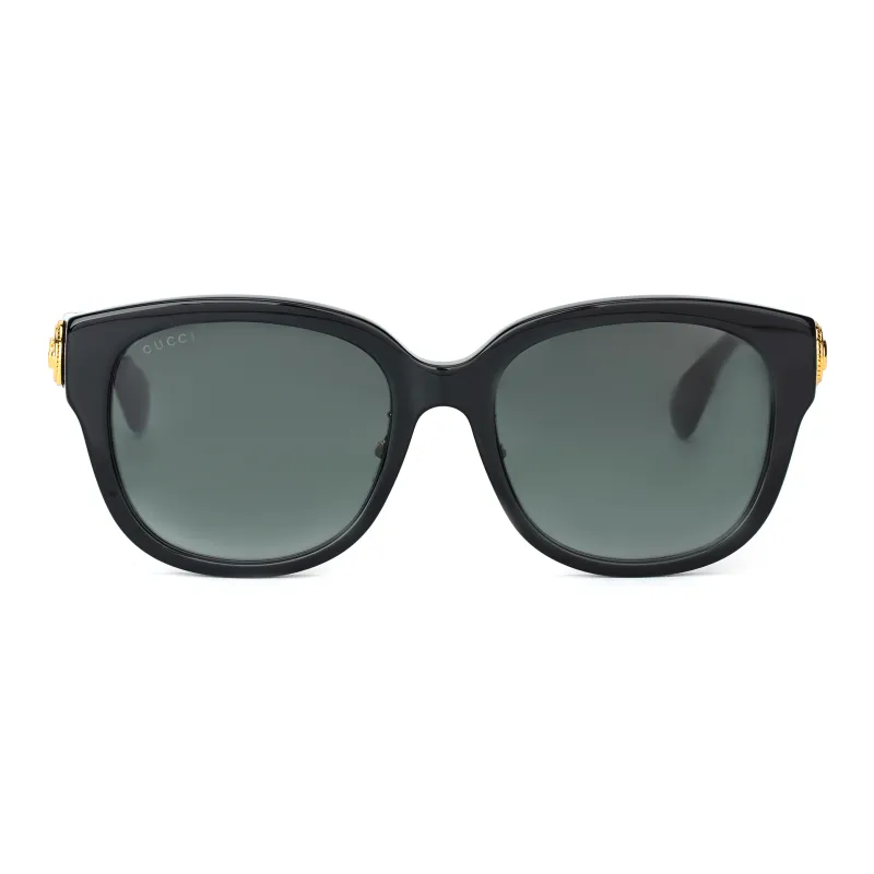 GUCCI Irregular Shape Sunglasses Unisex Black-1