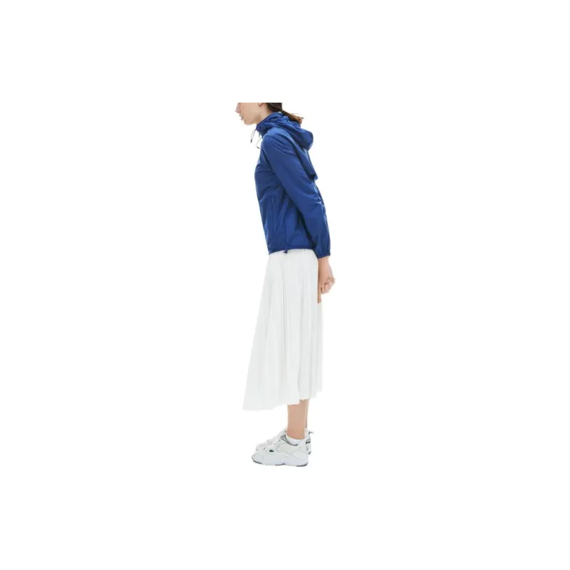 LACOSTE Wind And Water Resistant Foldable Windbreaker Jackets & Coats Women's Blue-1
