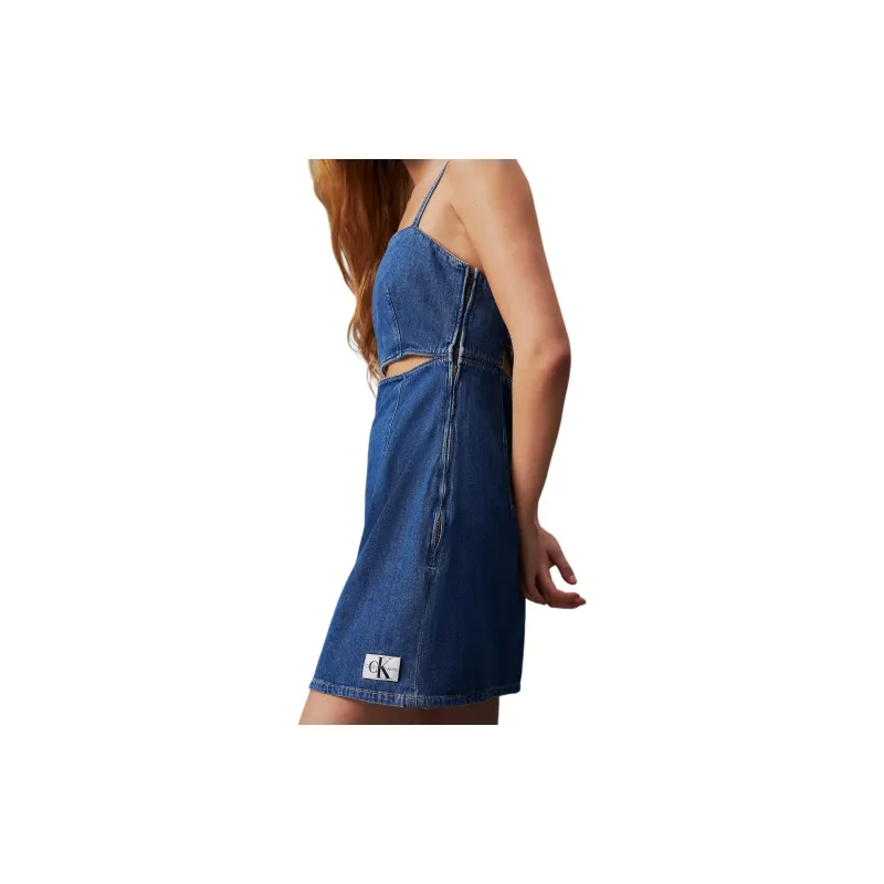 CALVIN KLEIN Slip Dress Europe Version Women's Medium Blue-3