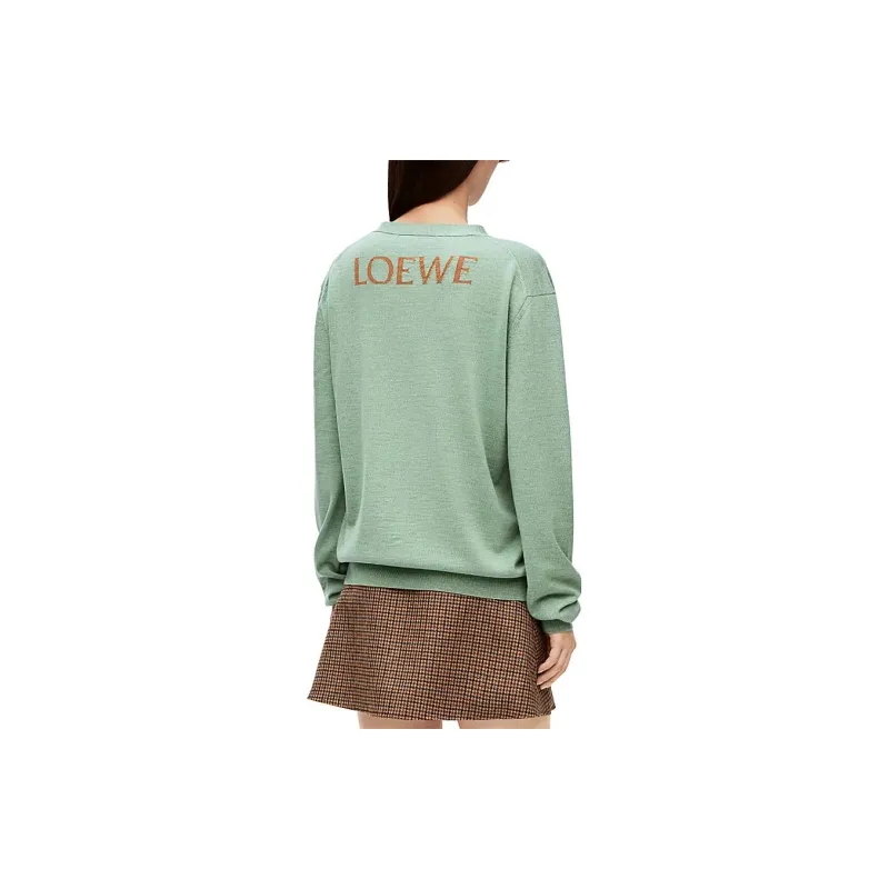 LOEWE SS23 Cashmere Sweater Women's Fennel Green-2