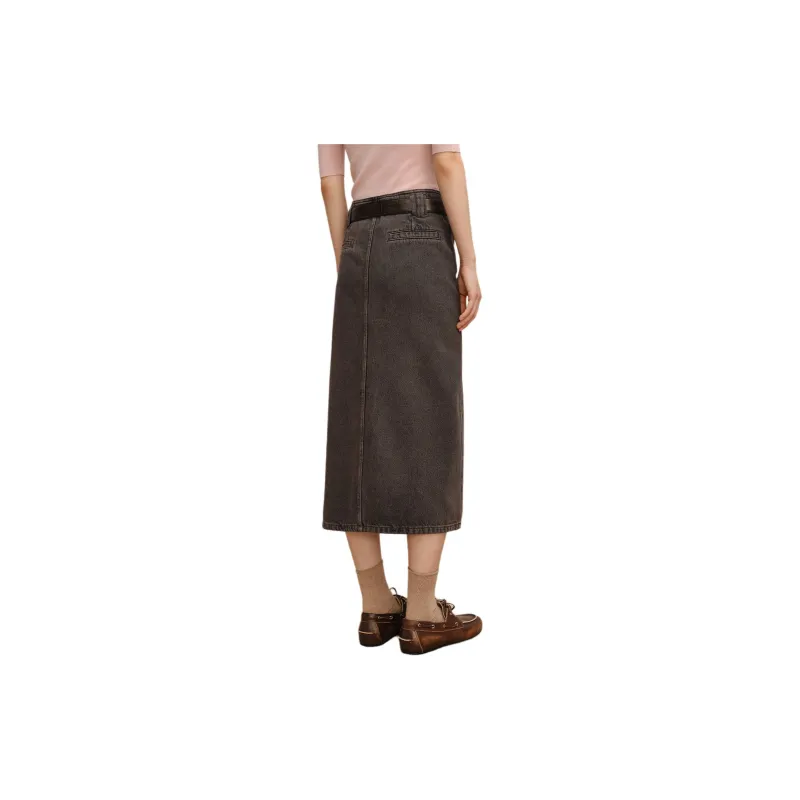 Orange Desire Denim Long Skirts Women's-3