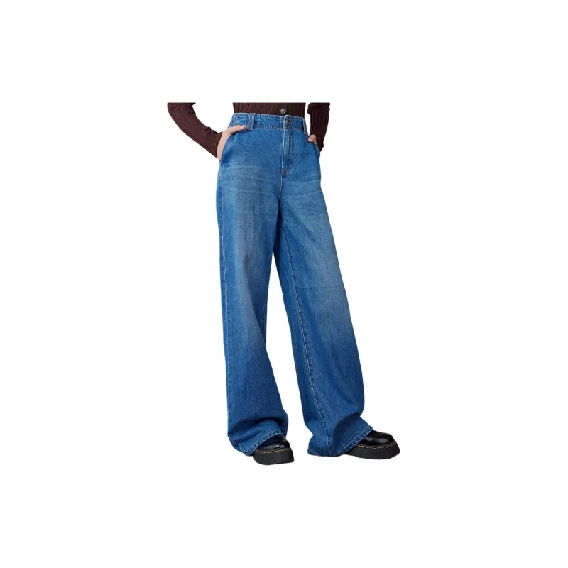 A21 Casual Pants Women's Light Medium Blue-3