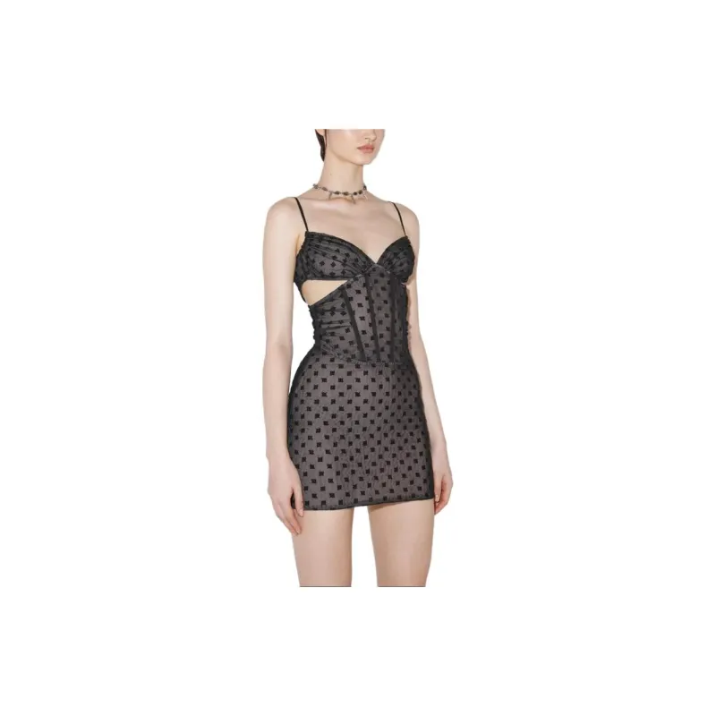 Misbhv Monogram pattern Corset Minidress-3