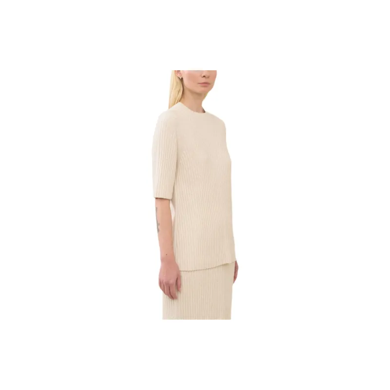Lauren Manoogian COLUMN CREWNECK Knitwear Women's HESSIAN/Natural-3