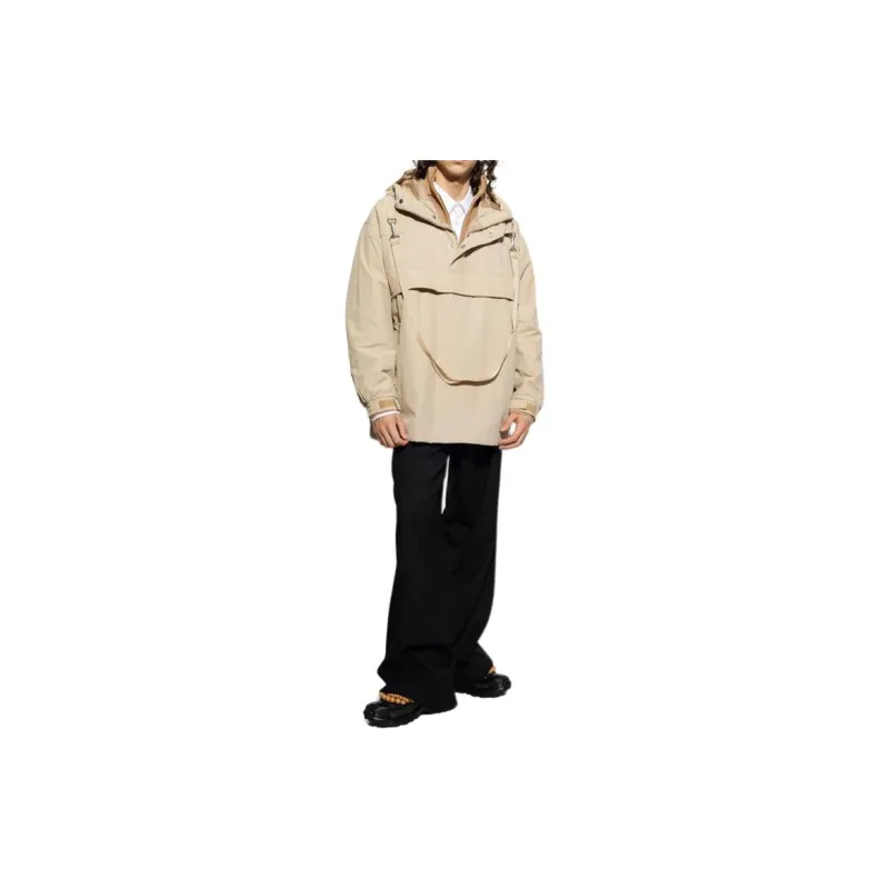 Burberry Logo Print Oversized Windbreaker Jacket-4