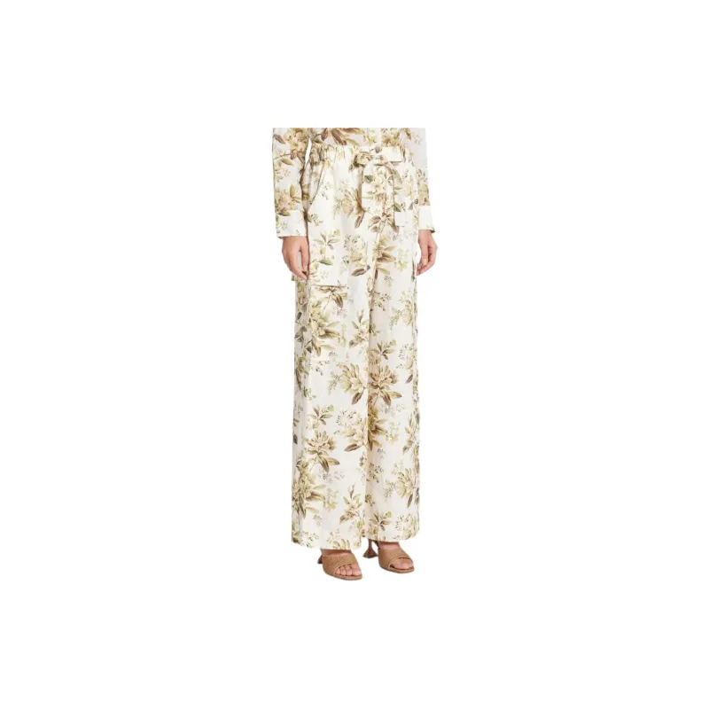 Zimmermann Golden Relaxed Floral Printed Pants-3