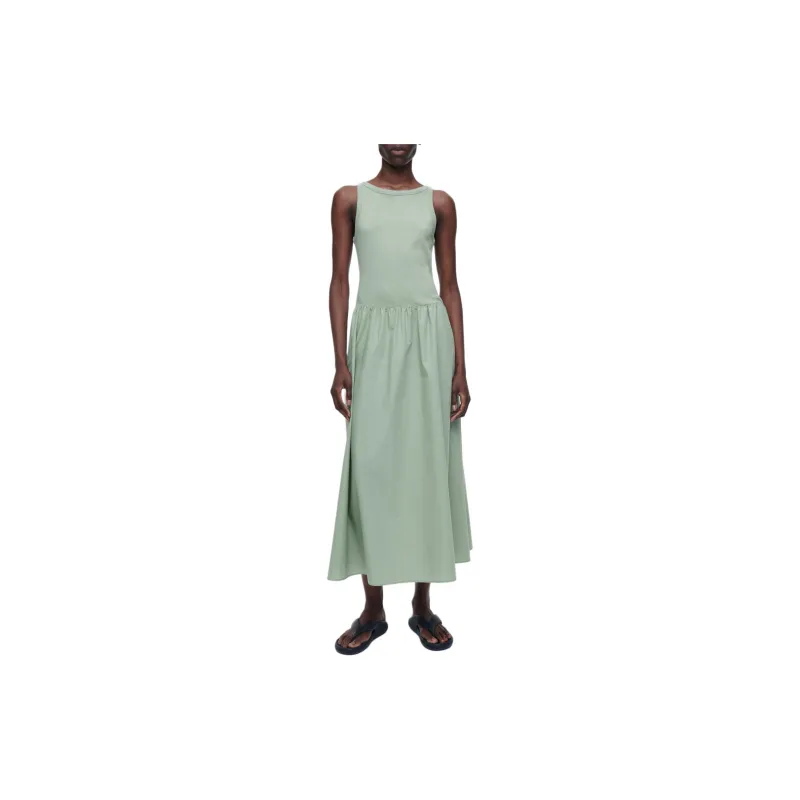 COS Sleeveless Dress Women's Gray Green-1