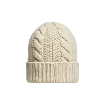 Moncler Wool Cashmere Leather Beanies Unisex Light Beige