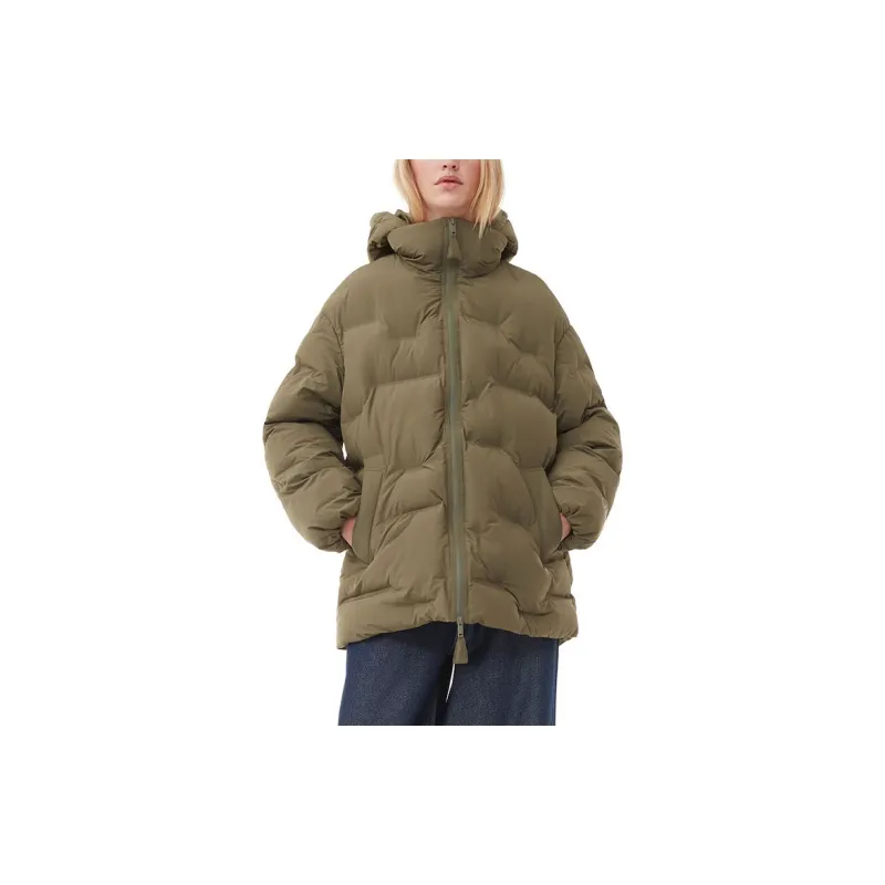 GANNI Kalamata Puffer Midi Jacket-1