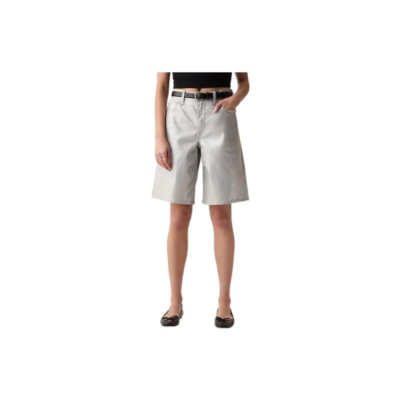 GAP Denim Shorts Women's Silver-2
