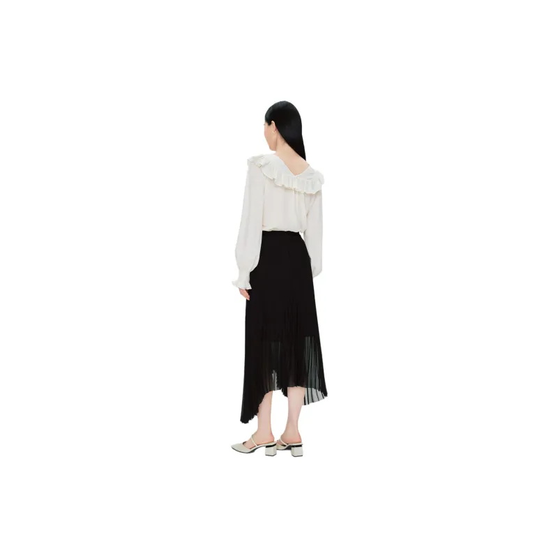 TKY SHOP Casual Long Skirt Women's Black-1