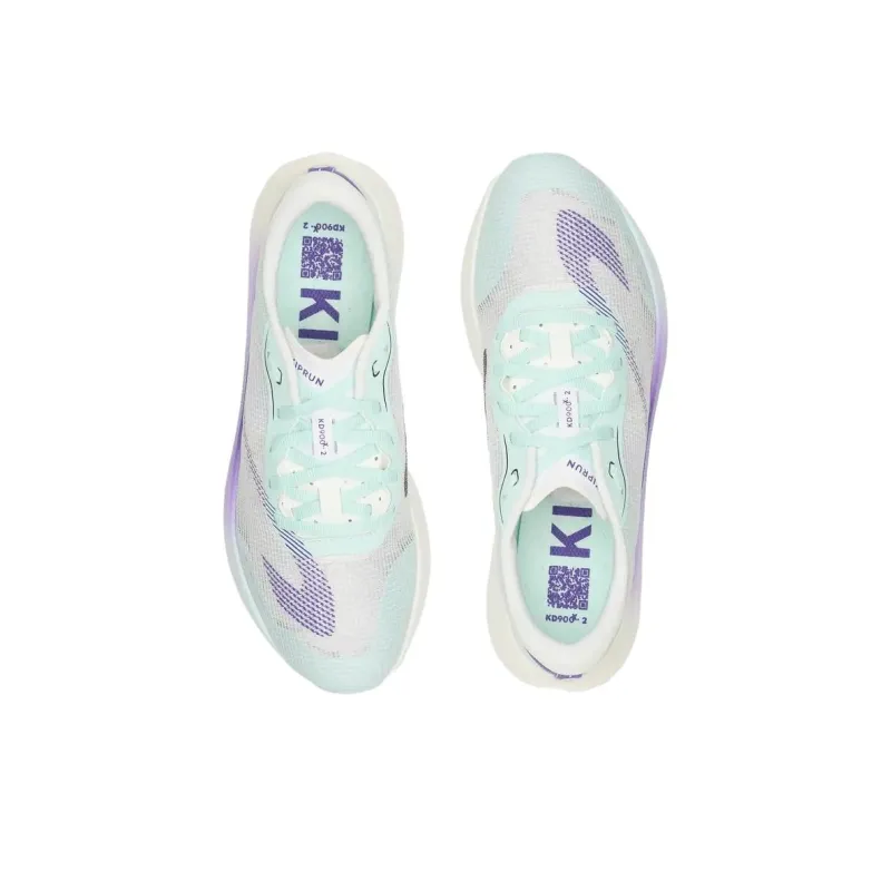DECATHLON KD900 Anti Slip Wear Resistant Low Top Casual Running Shoes Men's White Purple Cyan-2