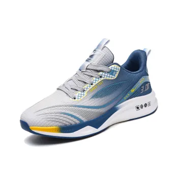 Binary Low Top Running Shoes Unisex Gray Blue