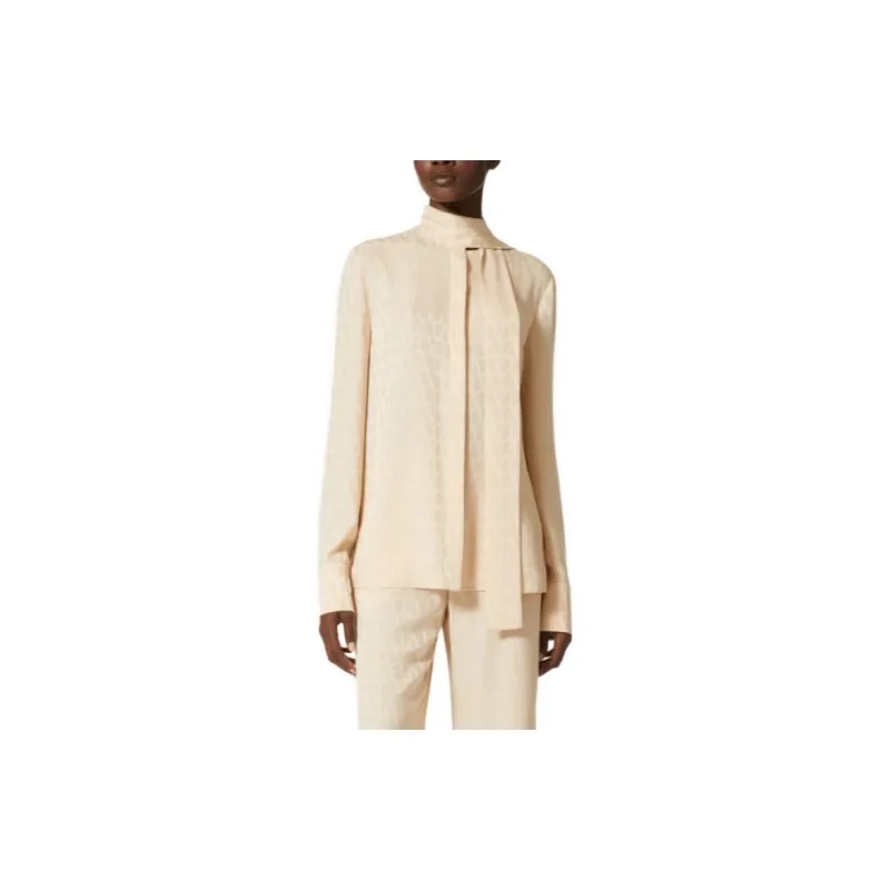 Valentino Toile Iconographe Jacquard Long-Sleeved Blouse-1