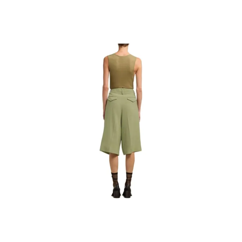 AMIPARIS Paris Faille High Waist Knee Length Shorts-2
