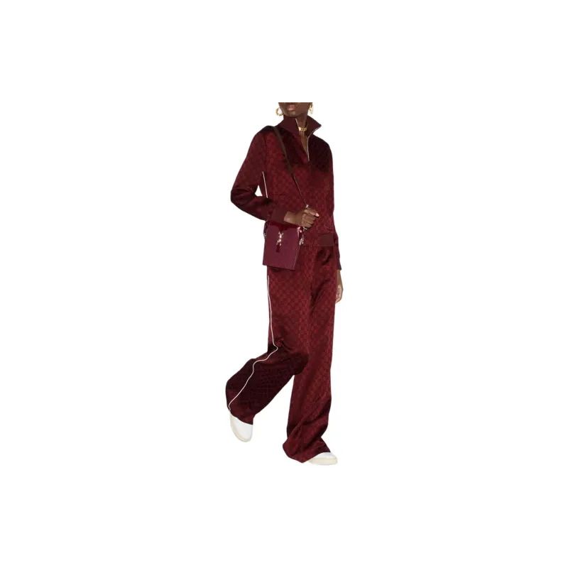 GUCCI Jacquard Track Pants 'Red'-4