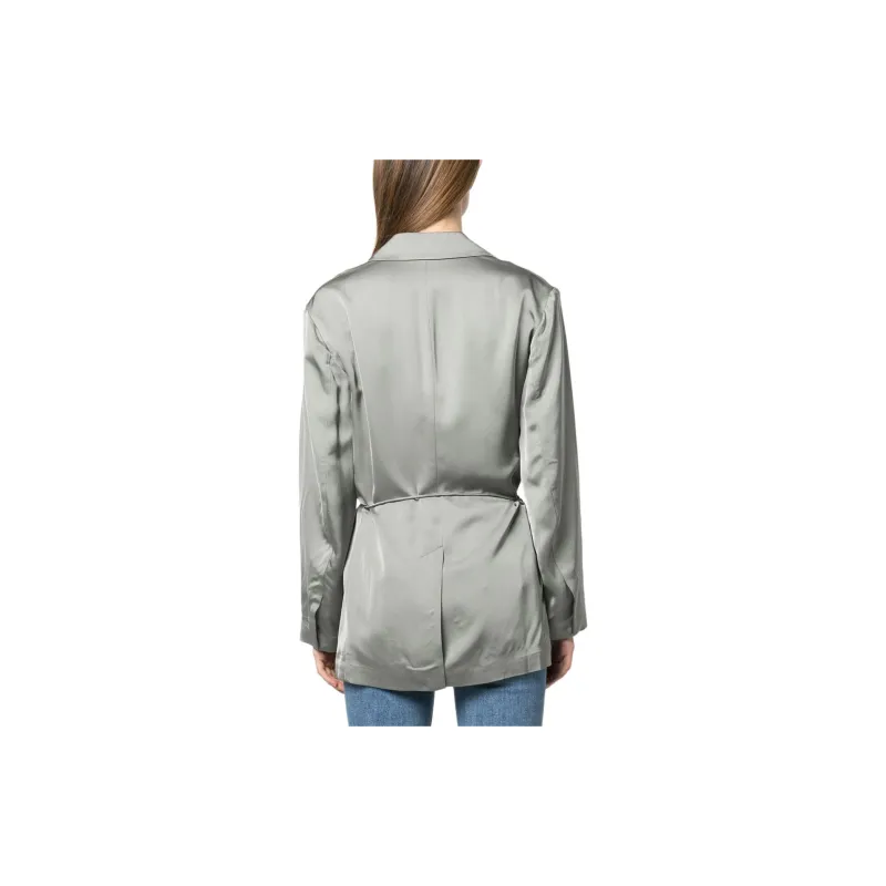 VINCE V neck Double breasted Blazer-2