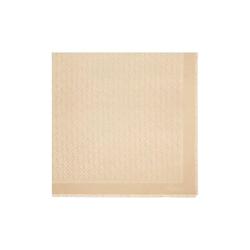 FENDI Organic Silk Shawls Women's Light Umber-0