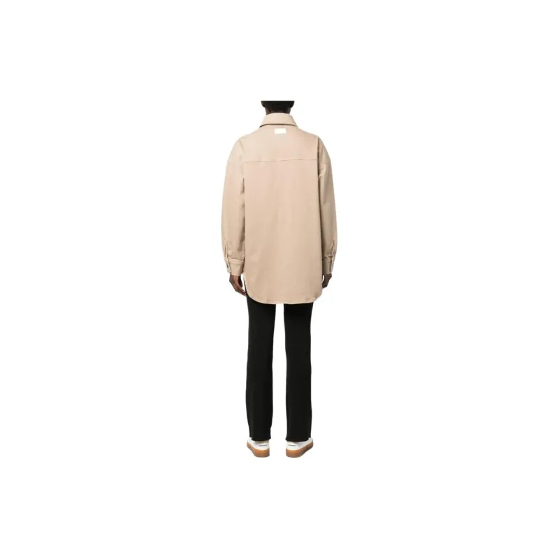 PAROSH Denim Jacket Women's Beige-2