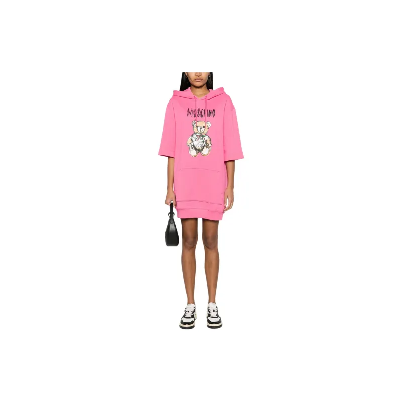 MOSCHINO Short Sleeved Dress Women's Rose Pink-1