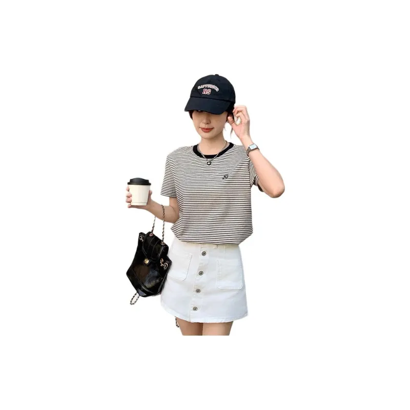Tonlion T-Shirt Women's Beige Floral-2