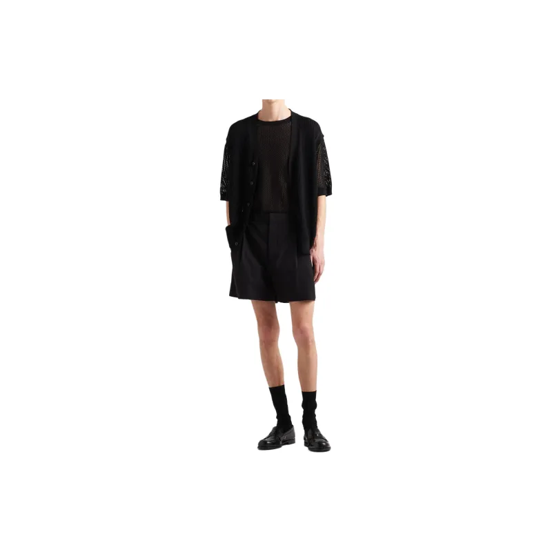 PRADA Short Sleeved Open Knitted Top-2