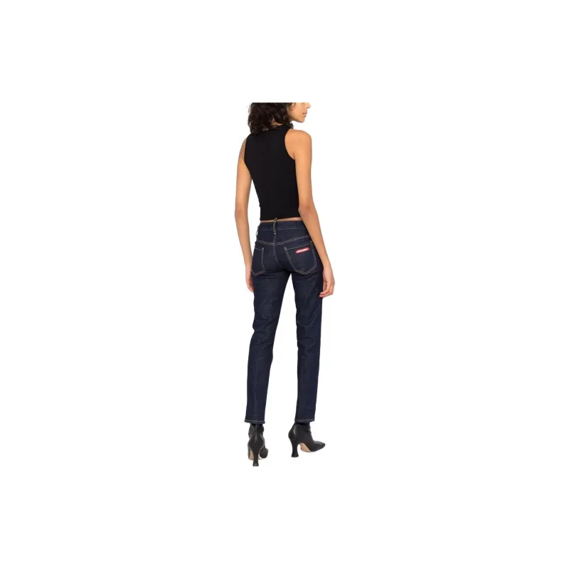 DSQUARED 2 Contrast stitching Skinny Jeans-3
